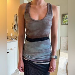 Gray, Brown, Black Maxi Form Fitting Dress